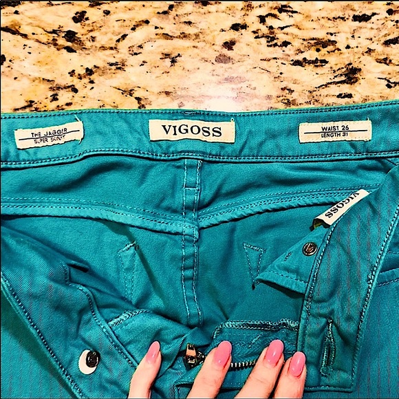 VIGOSS Woman’s 26 Super Skinny The Jagger Premium Bright Colored Denim - Picture 8 of 11